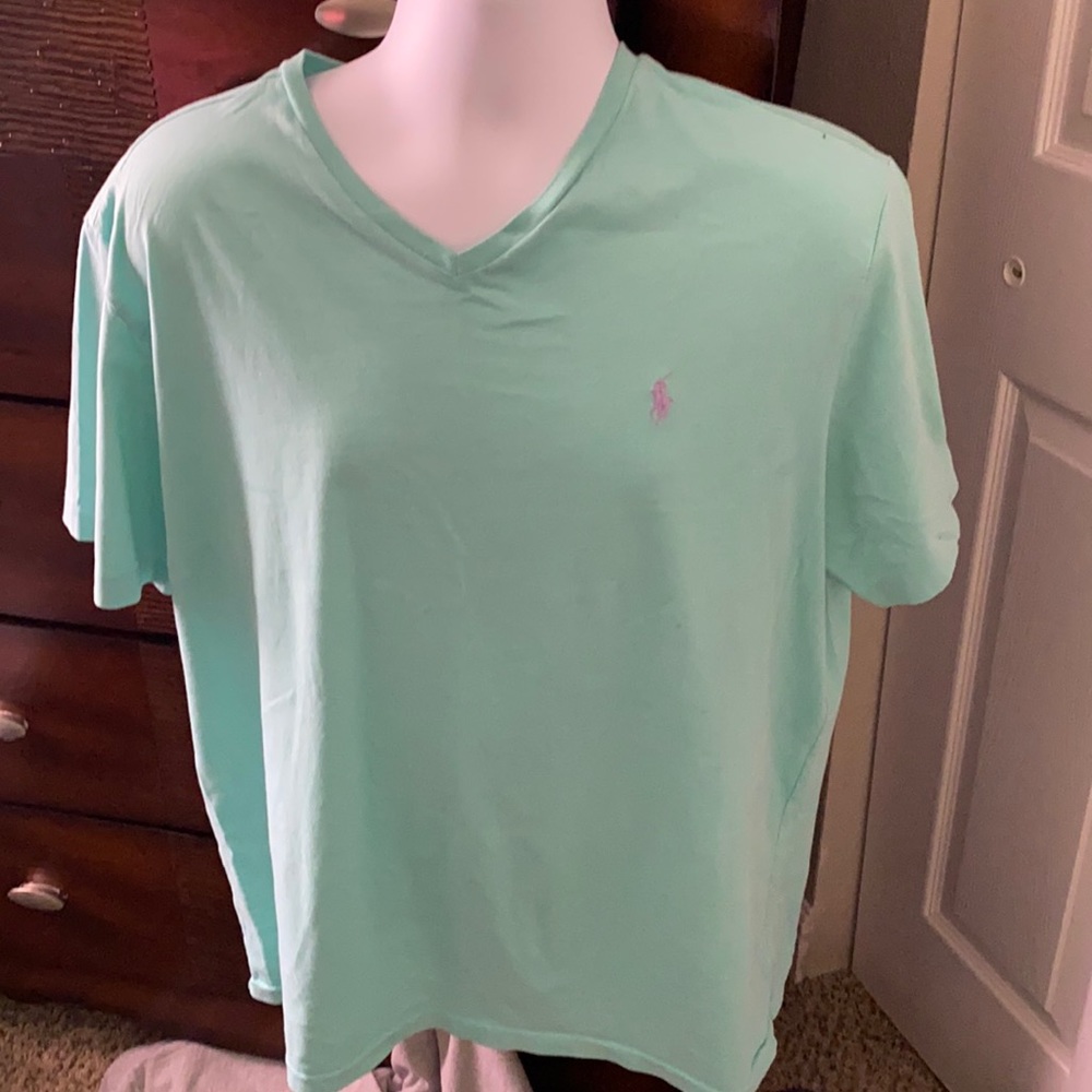 polo tee, teal in color. Minor flaws
